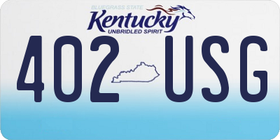 KY license plate 402USG