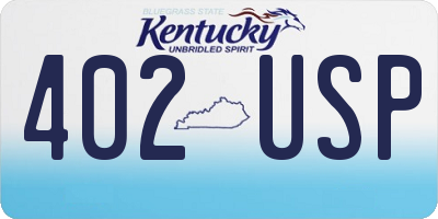 KY license plate 402USP