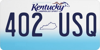 KY license plate 402USQ