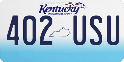KY license plate 402USU
