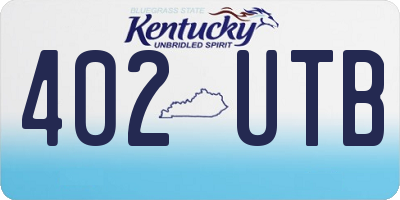 KY license plate 402UTB