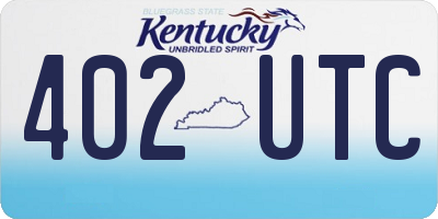 KY license plate 402UTC