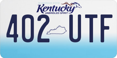 KY license plate 402UTF