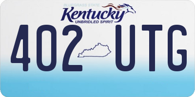 KY license plate 402UTG