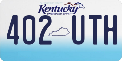 KY license plate 402UTH