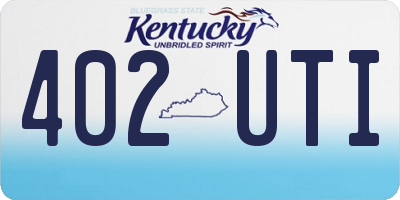 KY license plate 402UTI