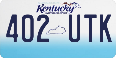 KY license plate 402UTK
