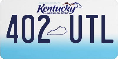 KY license plate 402UTL