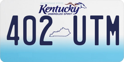 KY license plate 402UTM