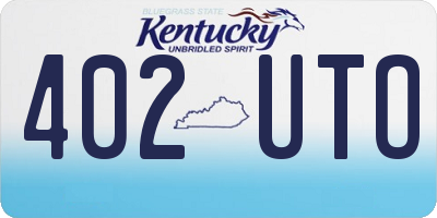 KY license plate 402UTO