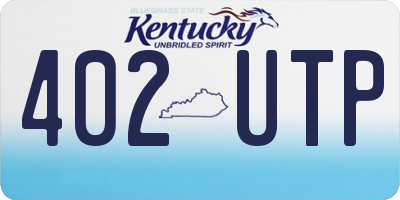 KY license plate 402UTP