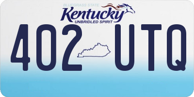 KY license plate 402UTQ