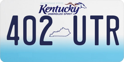 KY license plate 402UTR