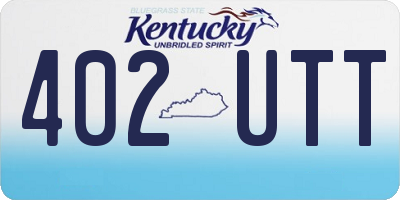 KY license plate 402UTT