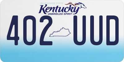 KY license plate 402UUD