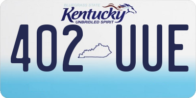 KY license plate 402UUE
