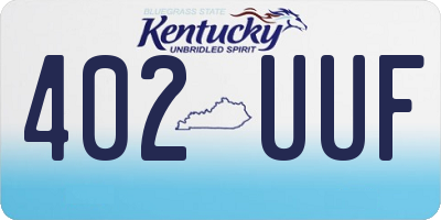 KY license plate 402UUF