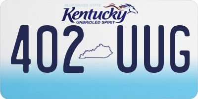 KY license plate 402UUG