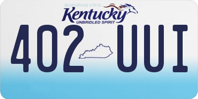 KY license plate 402UUI