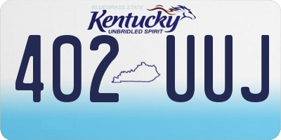 KY license plate 402UUJ