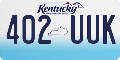 KY license plate 402UUK