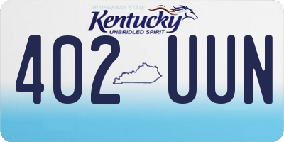 KY license plate 402UUN