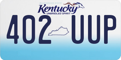 KY license plate 402UUP