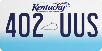 KY license plate 402UUS