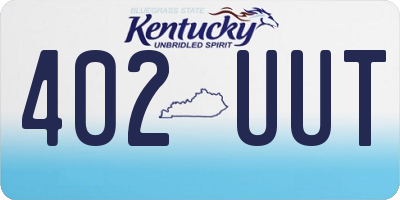 KY license plate 402UUT