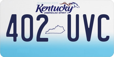 KY license plate 402UVC