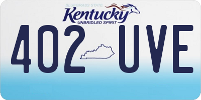 KY license plate 402UVE