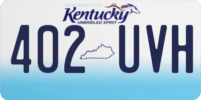 KY license plate 402UVH