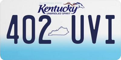 KY license plate 402UVI