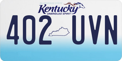 KY license plate 402UVN