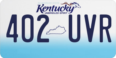 KY license plate 402UVR