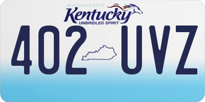 KY license plate 402UVZ