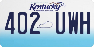 KY license plate 402UWH