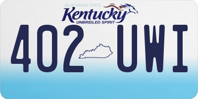 KY license plate 402UWI