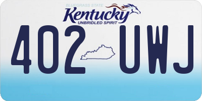 KY license plate 402UWJ