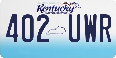 KY license plate 402UWR