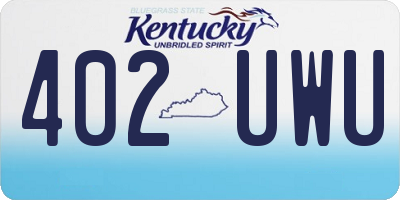 KY license plate 402UWU
