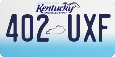 KY license plate 402UXF