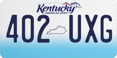 KY license plate 402UXG