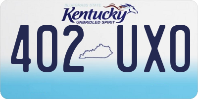 KY license plate 402UXO