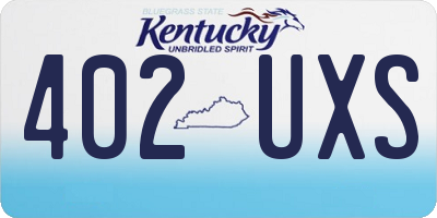 KY license plate 402UXS