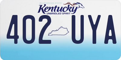 KY license plate 402UYA