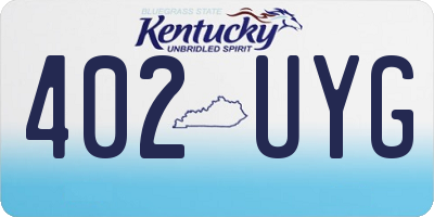 KY license plate 402UYG
