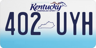 KY license plate 402UYH