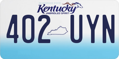 KY license plate 402UYN