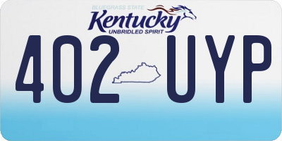 KY license plate 402UYP